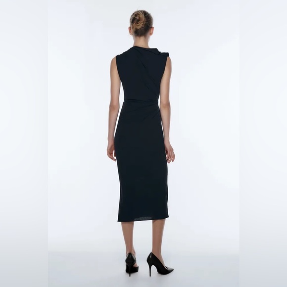 NWT Zara Narciso Rodriguez Gathered Dress Limited Edition - Picture 5 of 7